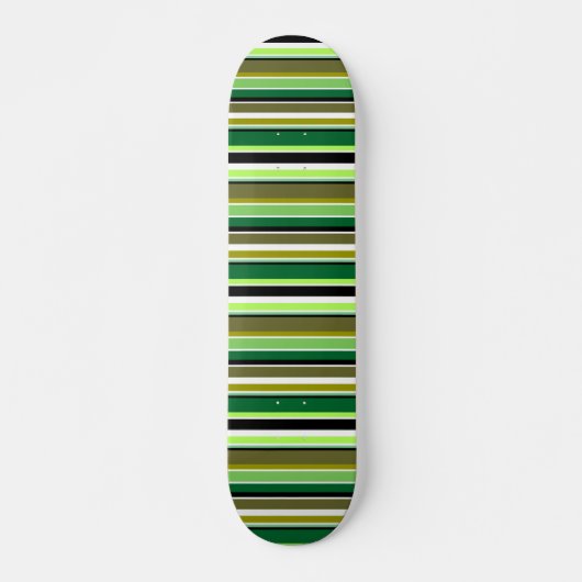Skateboard Bandes blanches vert mignonne (Devant)