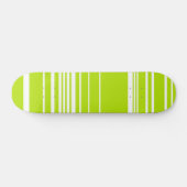 Skateboard Bandes complexes en vert citron et blanc (Horz)