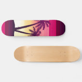 Skateboard Bandes de couchers de soleil tropicaux (Horz)
