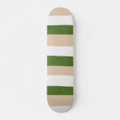 Skateboard Bandes inégales - Blanc, Sable et Vert Palm (Devant)