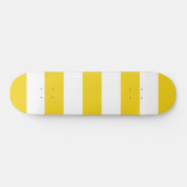 Skateboard Bandes Jaunes, Blancs, Motif rayé (Horz)