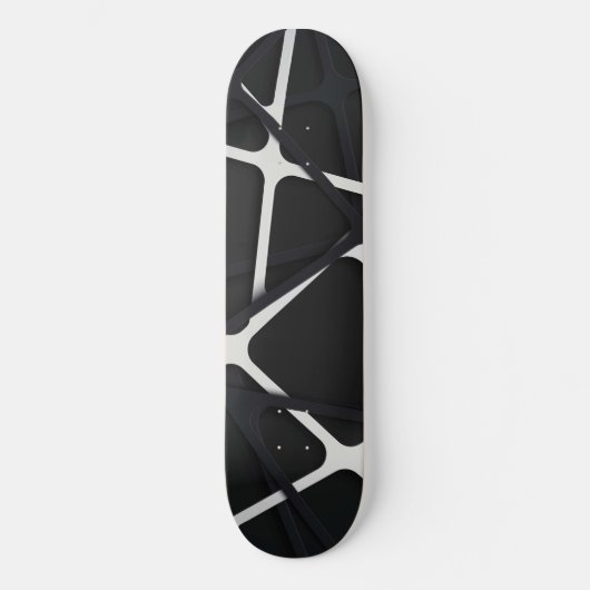 Skateboard Bandes noires 3D (Recto)