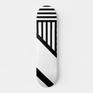 Skateboard Bandes triangulaires en noir et blanc