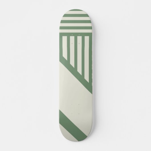 Skateboard Bandes triangulaires en vert (Devant)