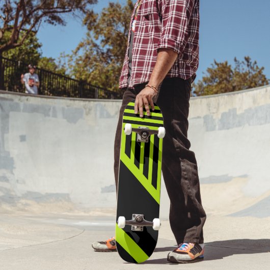 Skateboard Bandes triangulaires - Vert citron (Extérieur 2)
