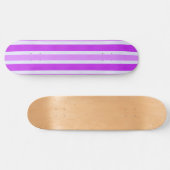 Skateboard Bandes violettes et blanches (Horz)