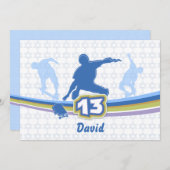 Skateboard - Bar Mitzvah Uitnodiging (Voorkant / Achterkant)