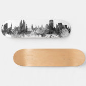 Skateboard Barcelone Espagne Skyline Noir Blanc (Horz)
