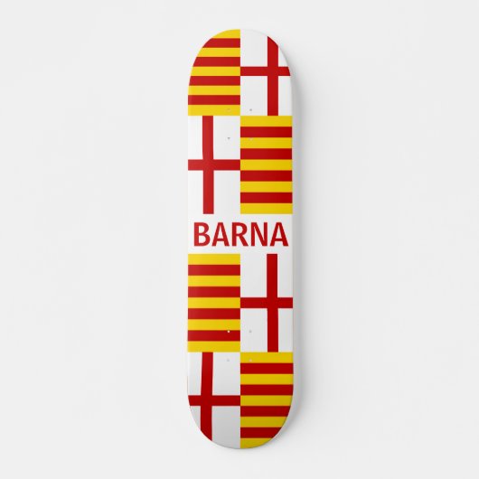 Skateboard Barna - Drapeau de Barcelone (Devant)