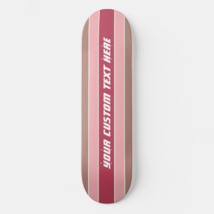 Skateboard Barres de texte personnalisé Motif