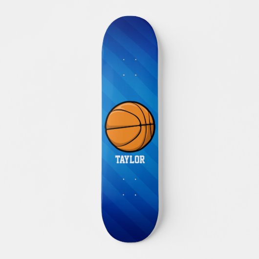 Skateboard Basket-ball; Royal Blue Stripes (Devant)