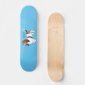 Skateboard Basset hound dog cartoon illustration  (Recto)