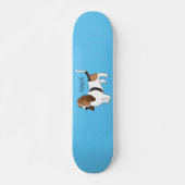 Skateboard Basset hound dog cartoon illustration  (Devant)