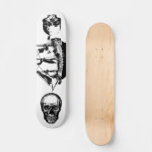 Skateboard Bateau de pirate avec 2 crânes faisant face (Recto)