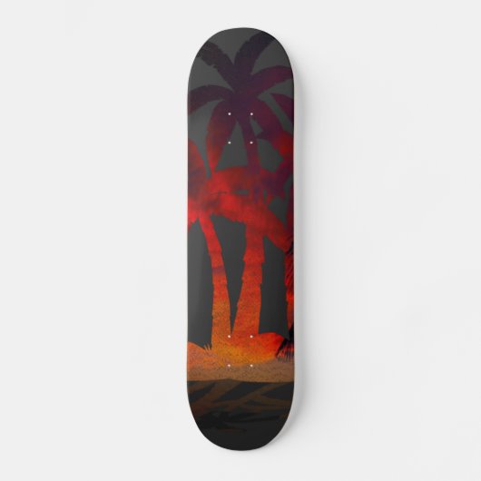 Skateboard Beach Palm Trees (Recto)