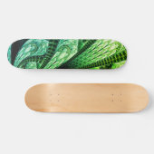 Skateboard Beau Art numérique de design Fractal Vert (Horz)