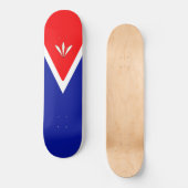 Skateboard Beau bleu rouge & blanc (Recto)