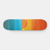 Skateboard Beau coucher de soleil et vagues de mer (Horz)