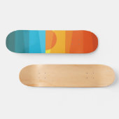 Skateboard Beau coucher de soleil et vagues de mer (Horz)