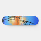 Skateboard Beau coucher de soleil sur le lac - Miroir - Peint (Horz)