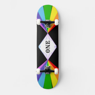Skateboard Beau Diamant & Arc-en-Ciel