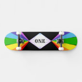 Skateboard Beau Diamant et Arc-en-ciel (Horz)