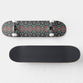 Skateboard Beau Motif de broderie de croix florales (Horz)