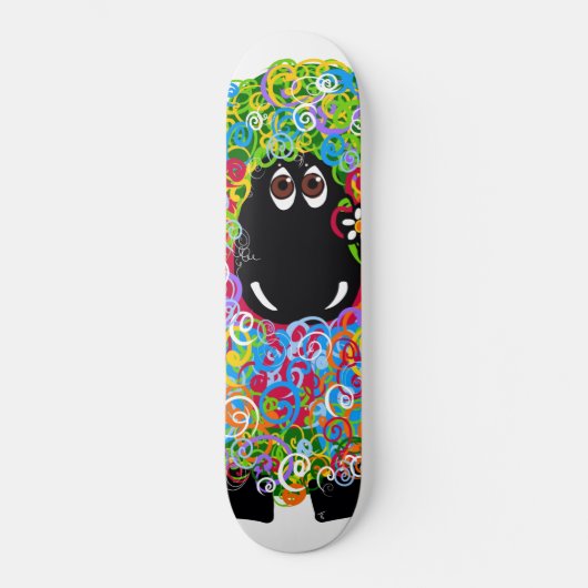 Skateboard Beau Mouton Arc En Ciel De La Famille (Recto)