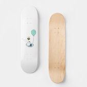 Skateboard Beau ours de panda dormant avec abeille (Recto)