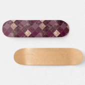 Skateboard Beau Vin Bourgogne Patchwork Diamant Violet (Horz)
