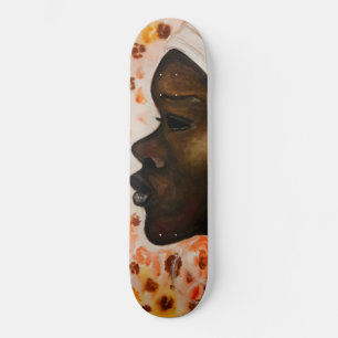 Skateboard Beauté africaine - Peinture aquarelle