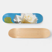 Skateboard Beauté de Rose blanche (Horz)