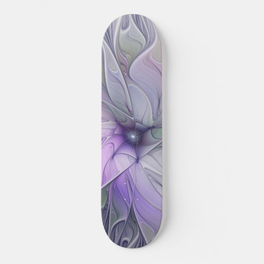 Skateboard Beauté étonnante Fleur d'art Abstrait fractal mode (Recto)