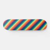 Skateboard Beautiful colorful diagonal rainbow stripes (Horz)