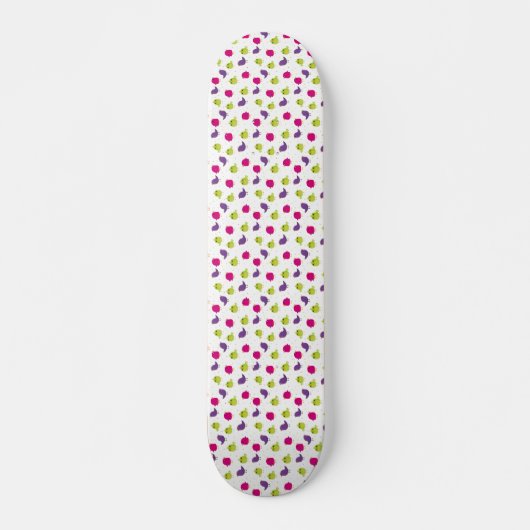 Skateboard Beaux oiseaux colorés (Devant)