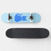 Skateboard Bébé Bleu mignon chat (Horz)