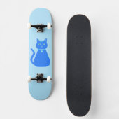 Skateboard Bébé Bleu mignon chat (Recto)
