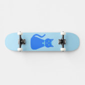 Skateboard Bébé Bleu mignon chat (Horz)
