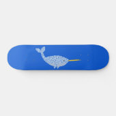 Skateboard Bébé bleu mignon garçon Narwhal (Horz)