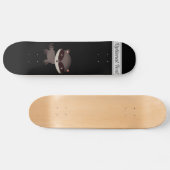Skateboard Bébé mignon Raccoon avec fleurs (Horz)