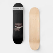 Skateboard Bébé mignon Raccoon avec fleurs (Recto)