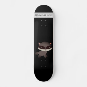 Skateboard Bébé mignon Raccoon avec fleurs