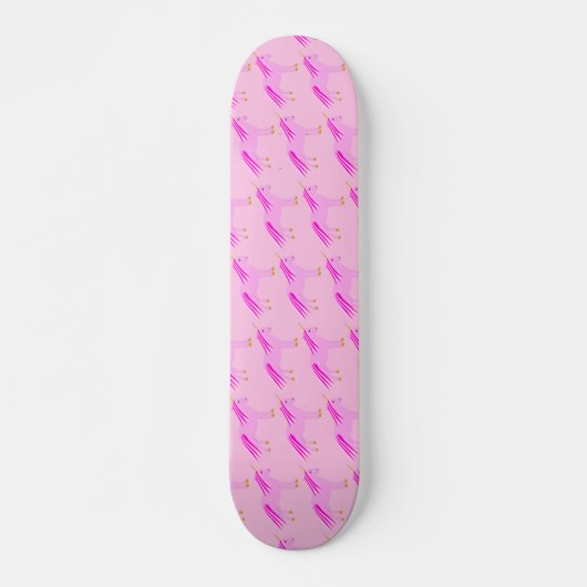 Skateboard Bébé rose jolie fille Unicorn Motif (Devant)