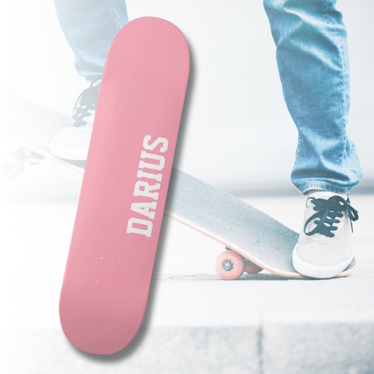 Skateboard Bébé Rose Moderne Nom | Classique Tendance 