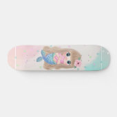Skateboard Bébé sirène, étoiles (Horz)