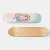 Skateboard Bébé sirène, étoiles (Horz)