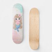 Skateboard Bébé sirène, étoiles (Recto)