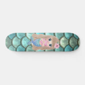Skateboard Bébé Sirène Sur Des Écailles De Sirène (Horz)