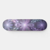 Skateboard Bed of Flowers Trendy Shiny Abstract Fractal Art (Horz)