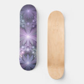 Skateboard Bed of Flowers Trendy Shiny Abstract Fractal Art (Recto)